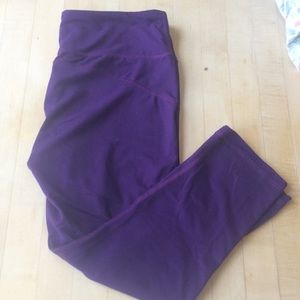 Purple Marika Cropped Workout Leggings in Small